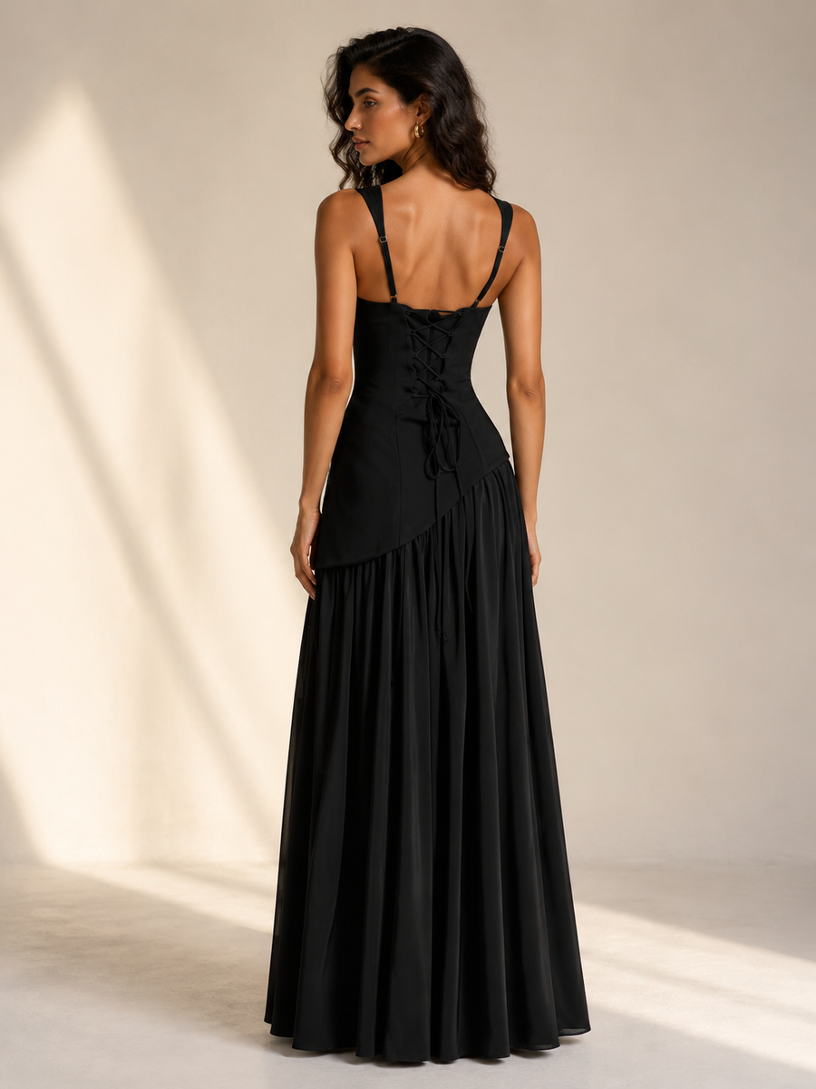 Square-Neck Maxi Dress