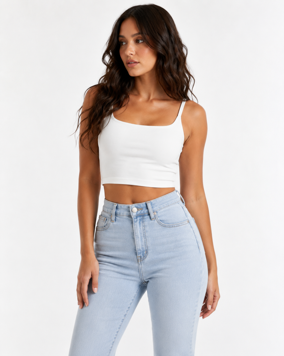 Sculpting High-Waist Flare Denim