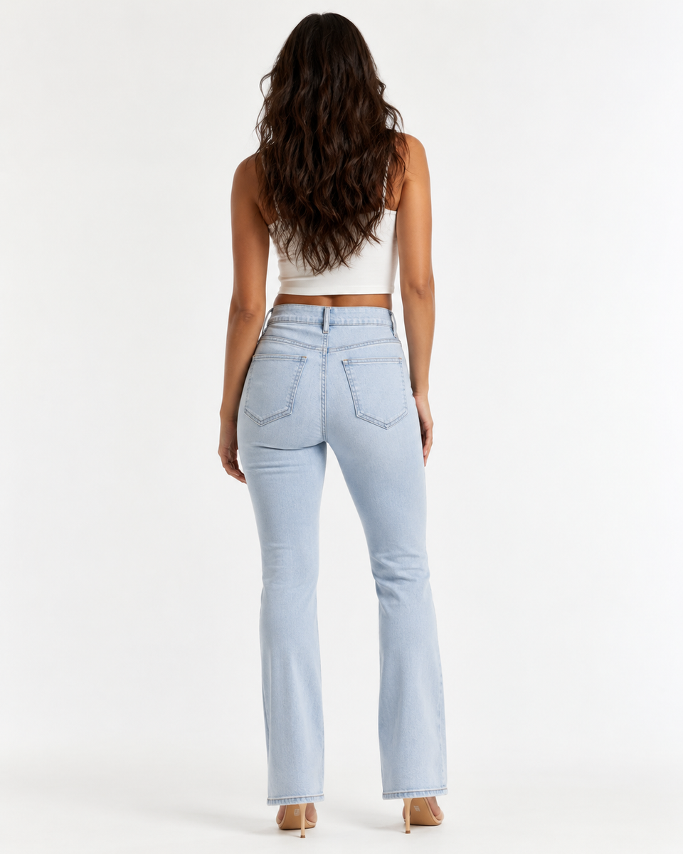 Sculpting High-Waist Flare Denim