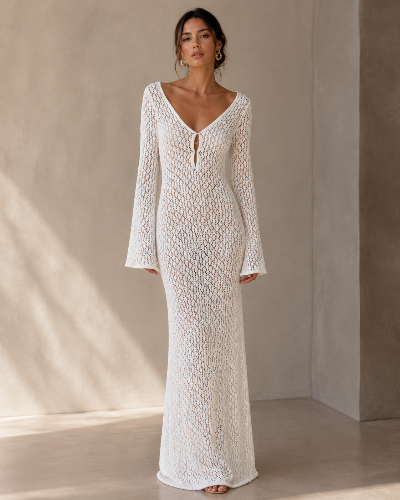 Golden Hour Crochet Maxi Dress