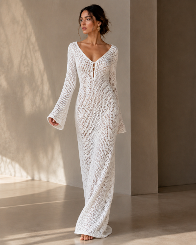 Golden Hour Crochet Maxi Dress