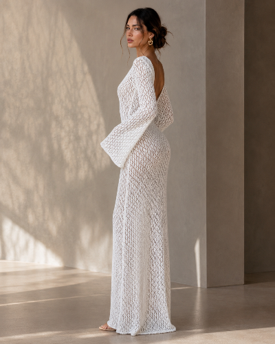 Golden Hour Crochet Maxi Dress