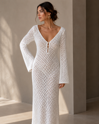 Golden Hour Crochet Maxi Dress