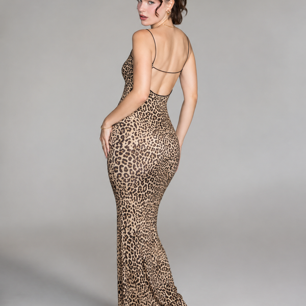 Leopard Print Midi Dress