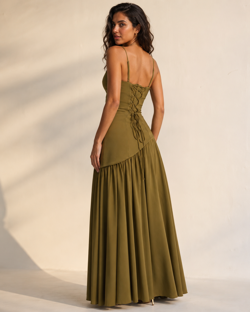 Square-Neck Maxi Dress