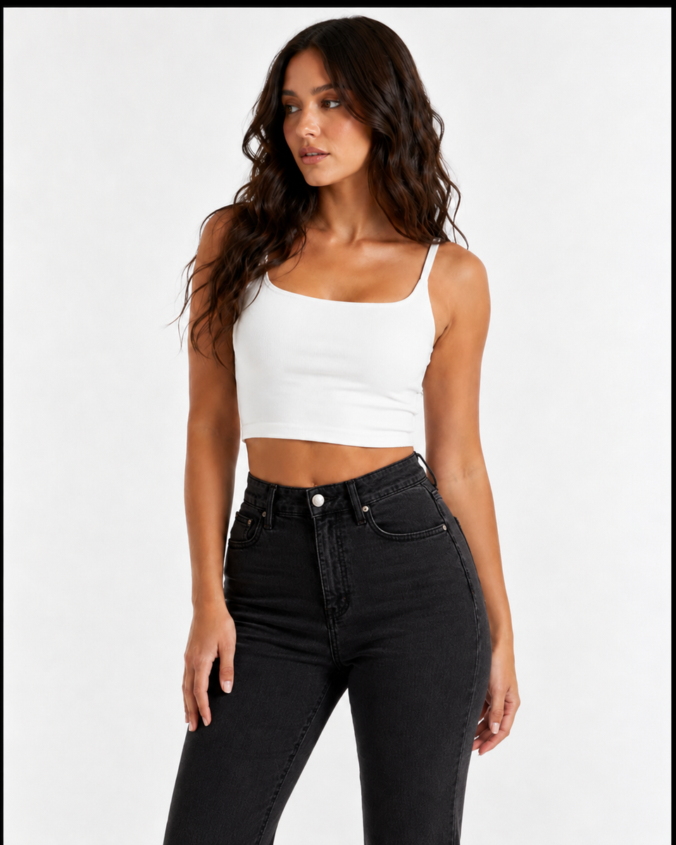 Sculpting High-Waist Flare Denim