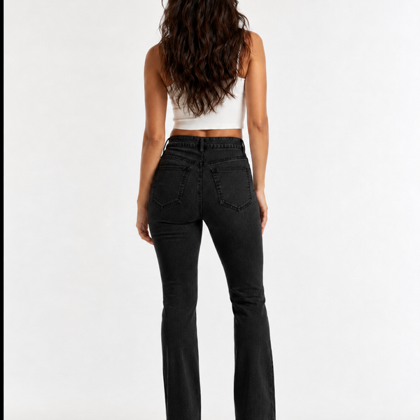 Sculpting High-Waist Flare Denim