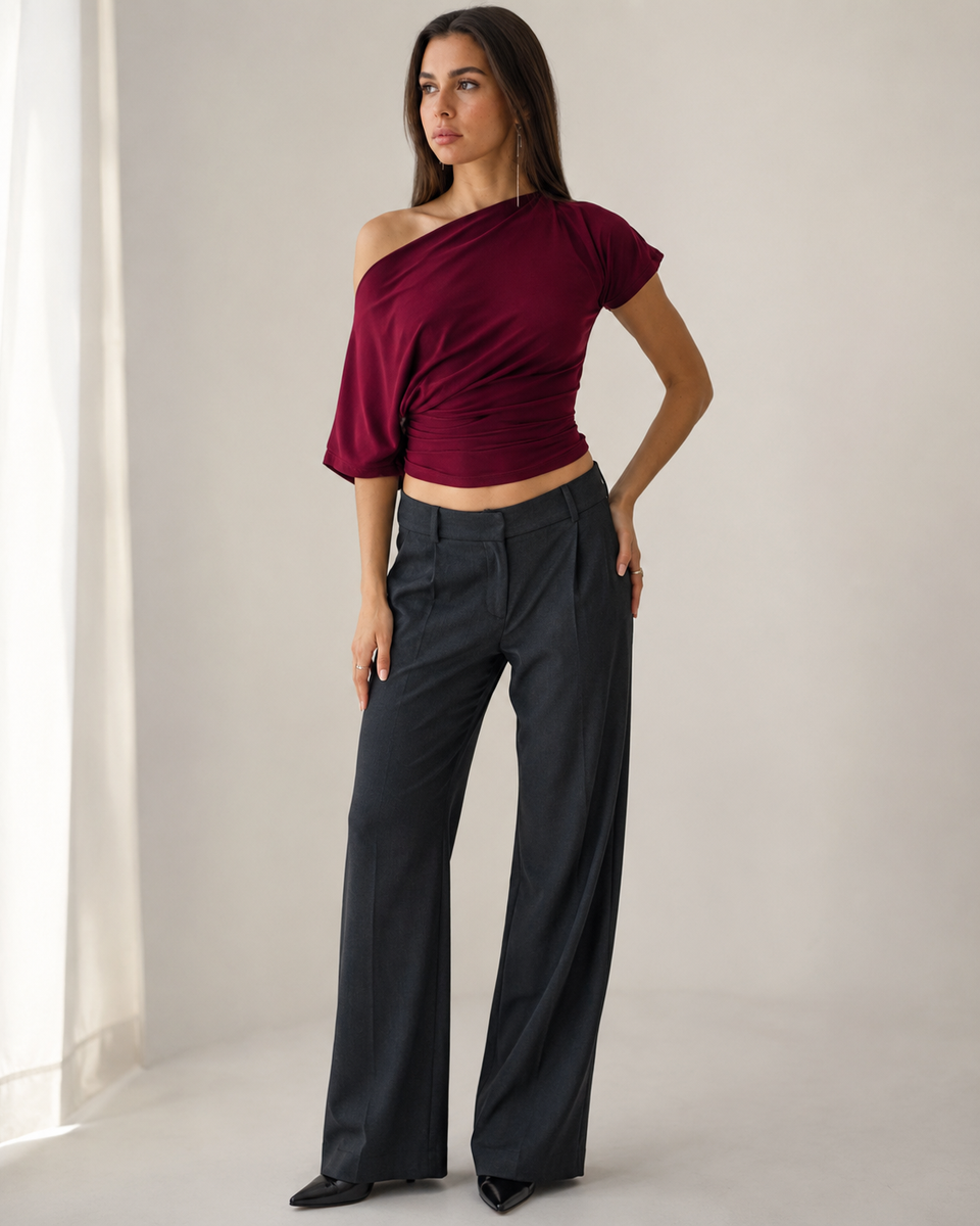 Asymmetric Cut Fitted Top