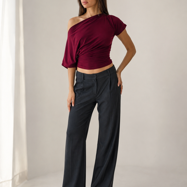 Asymmetric Cut Fitted Top