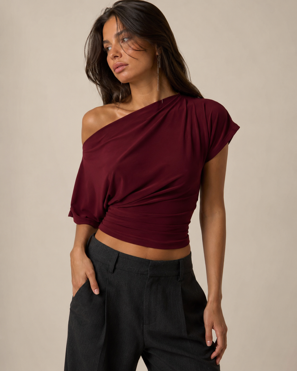 Asymmetric Cut Fitted Top