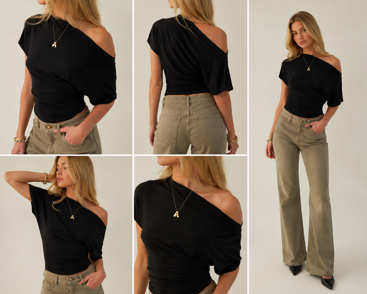 Asymmetric Cut Fitted Top